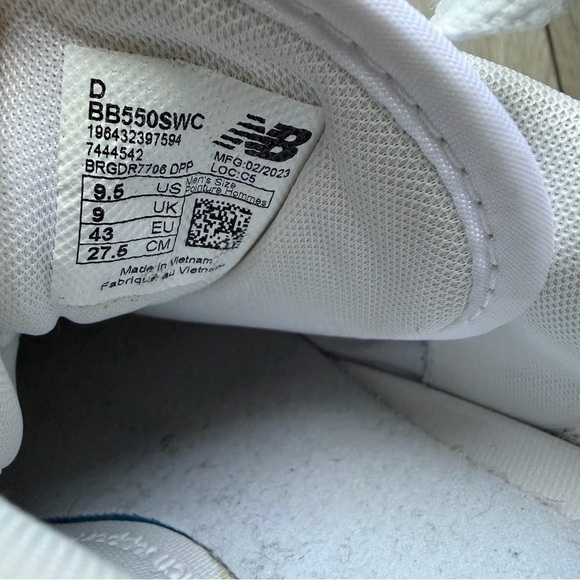 New Balance 550 Men’s White Cobalt Blue - Picture 7 of 7